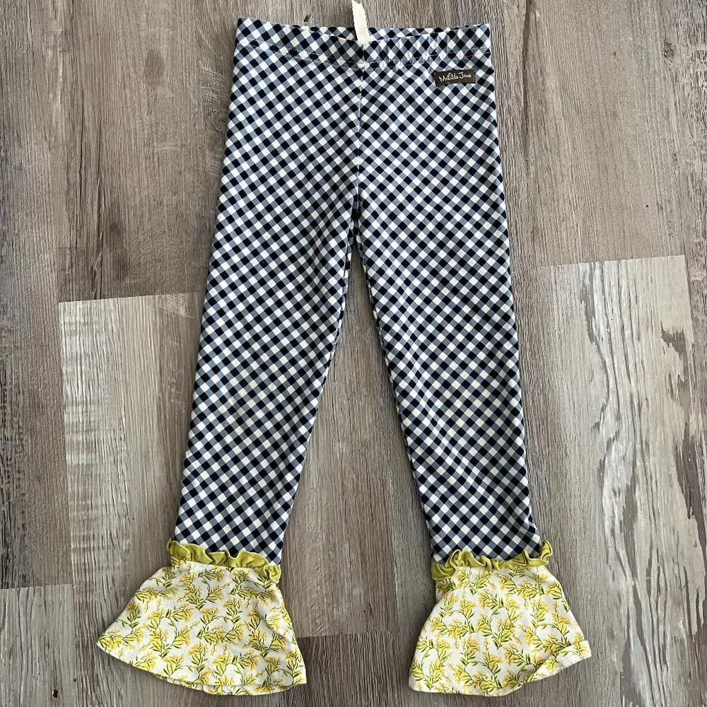 Matilda Jane Plaid Pants with Ruffle Bottom Size 6
